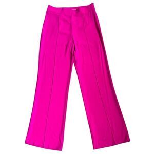 NWT ZARA Long Flowy Neon Fuchsia Pants, Size M